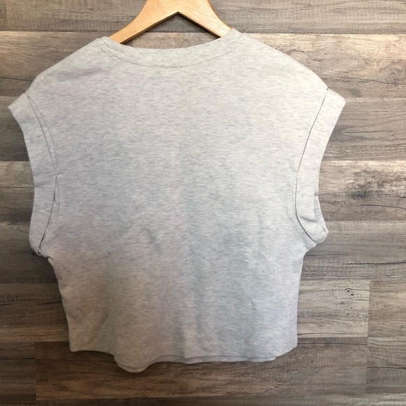 Cropped Sleeveless Sweatshirt Top XS - Picture 6 of 6